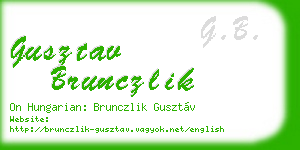 gusztav brunczlik business card